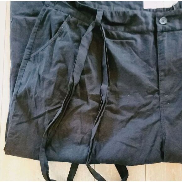 Torrid 24 Pants Black Linen Blend Wide Leg High Rise With Belt SZ 3X NWT RV $66 - Picture 6 of 10